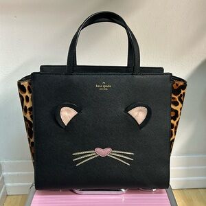 NWT Kate Spade Leopard Cat Hayden bag